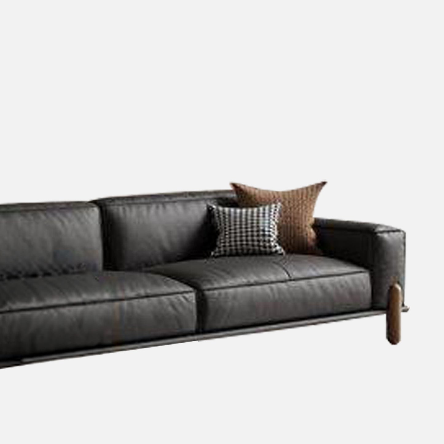 Elaris Leatherette 3 Seater Sofa in Black Colour