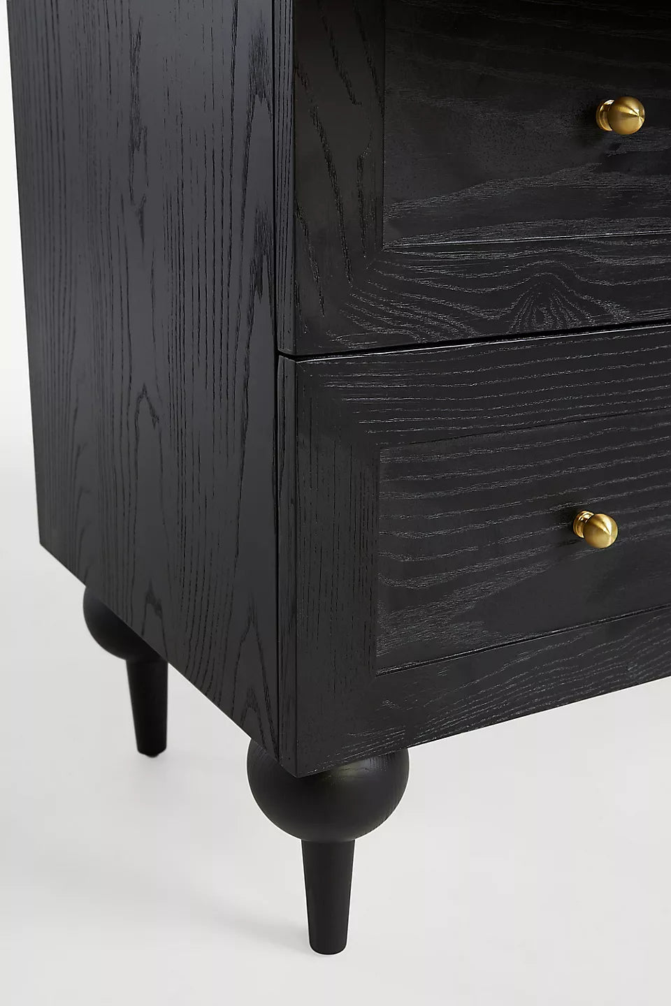 Fern Marble-Top Three-Drawer Dresser Black