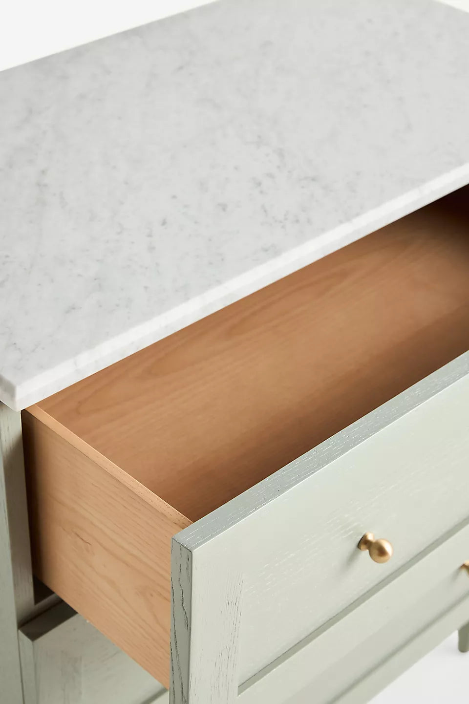 Fern Marble-Top Three-Drawer Dresser Sage