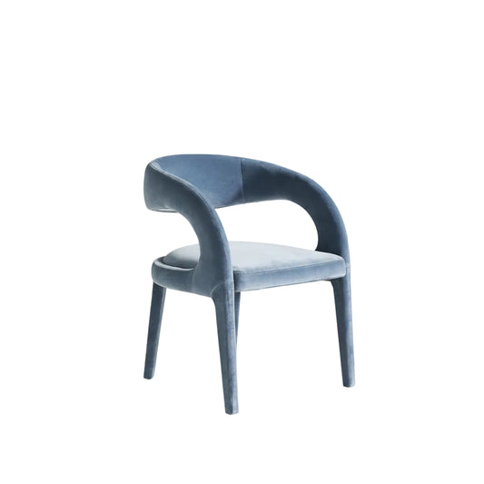 Velvet Hagen Dining Chair Steel Blue