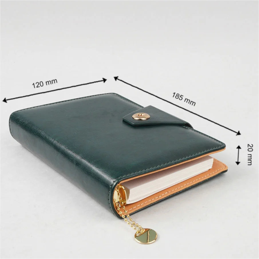 PU Leather Organizer Notebook with Magnetic Snap Closure