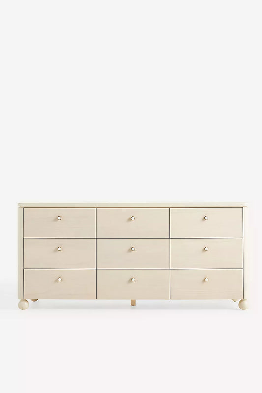 Tasha Lacquer Nine-Drawer Dresser Ash