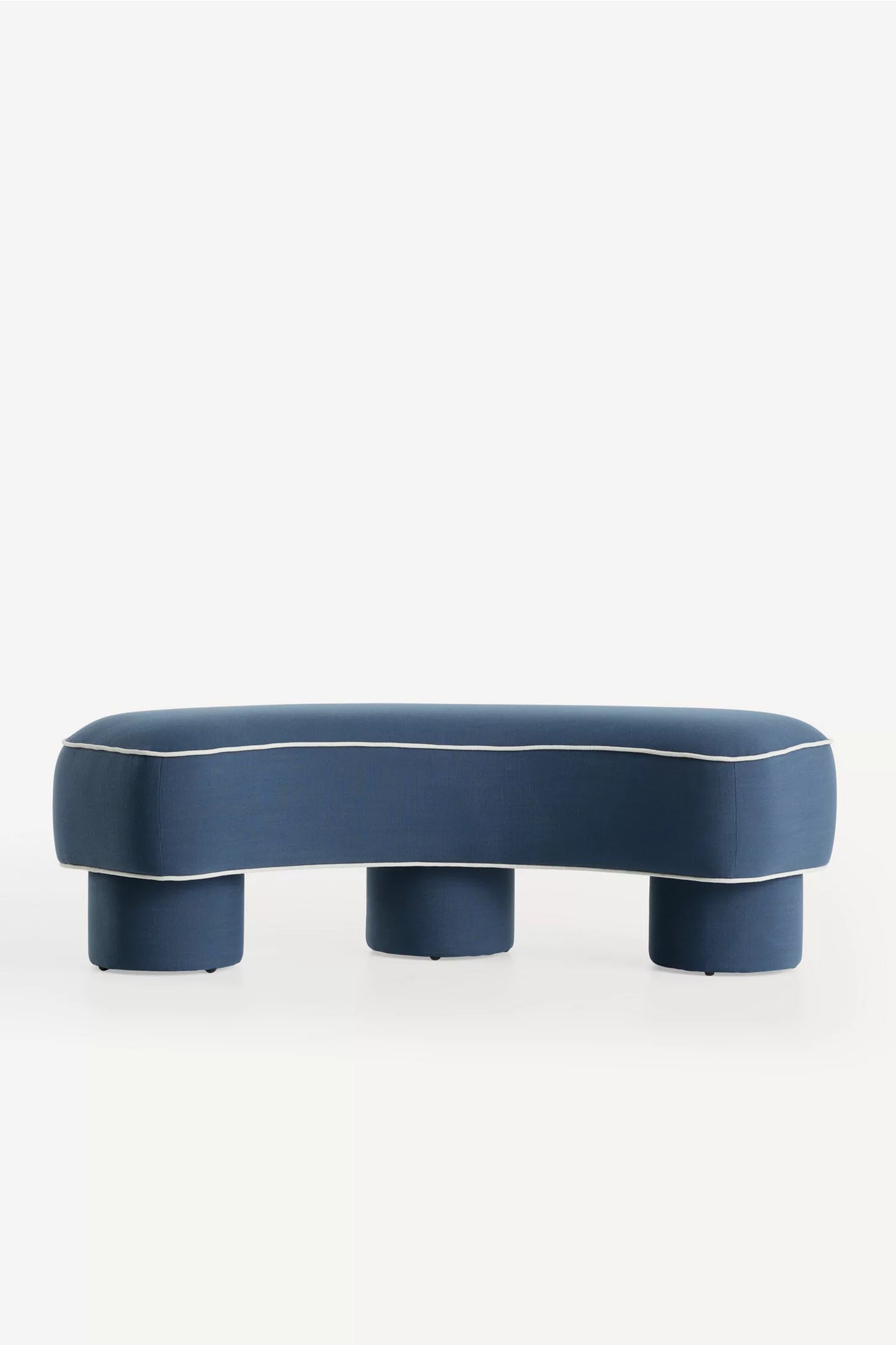 Modella Performance Linen Curved Bench Navy