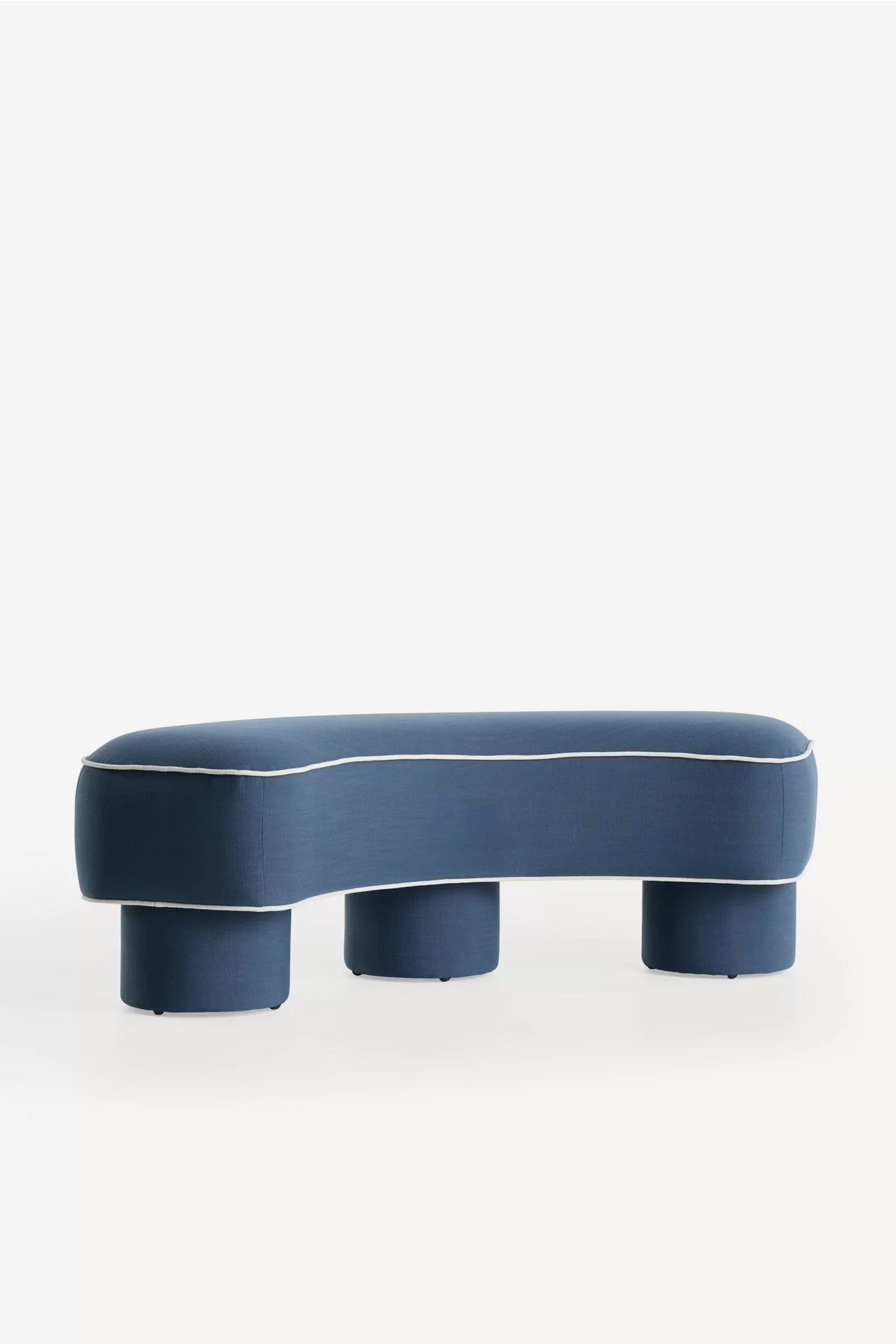 Modella Performance Linen Curved Bench Navy