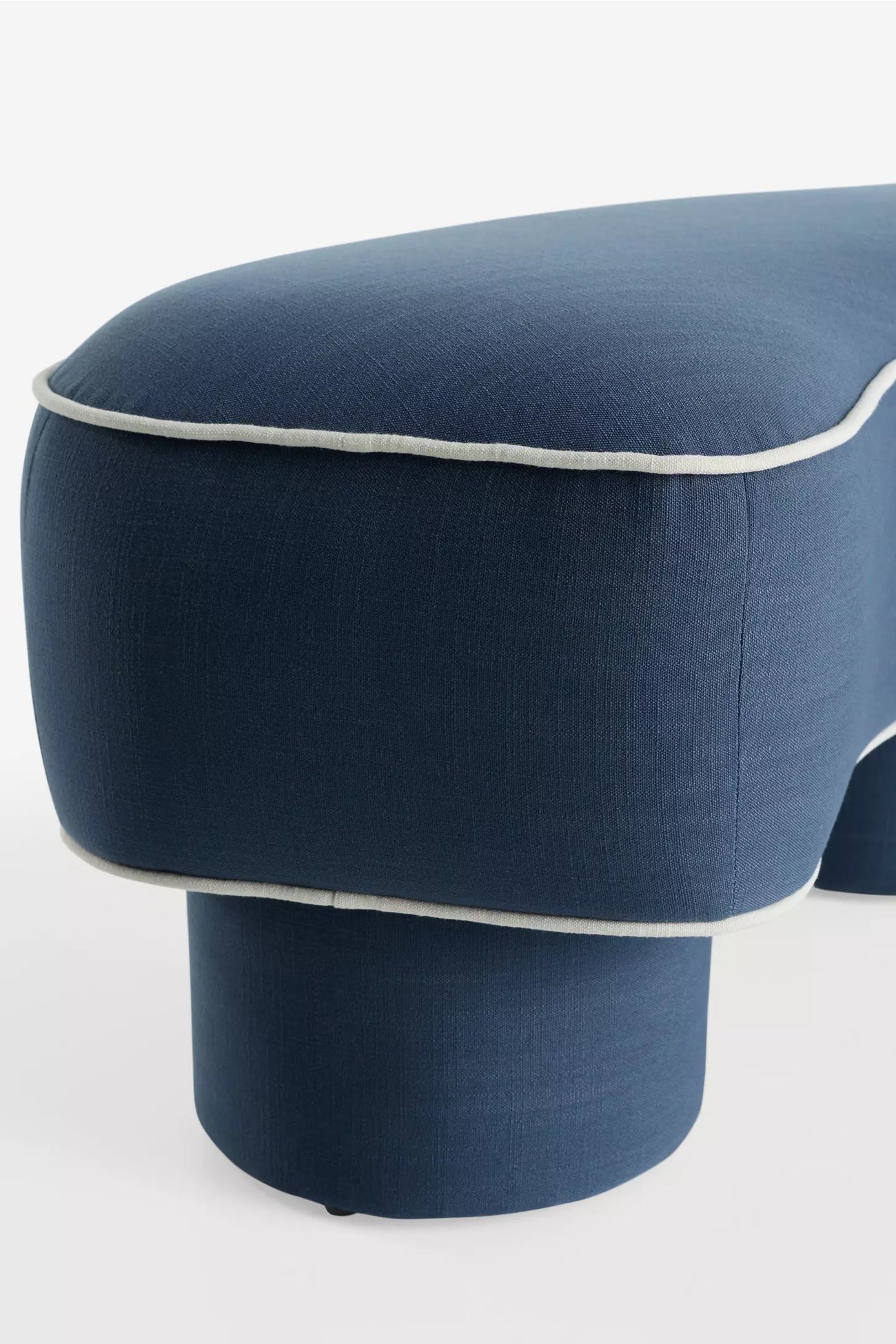 Modella Performance Linen Curved Bench Navy