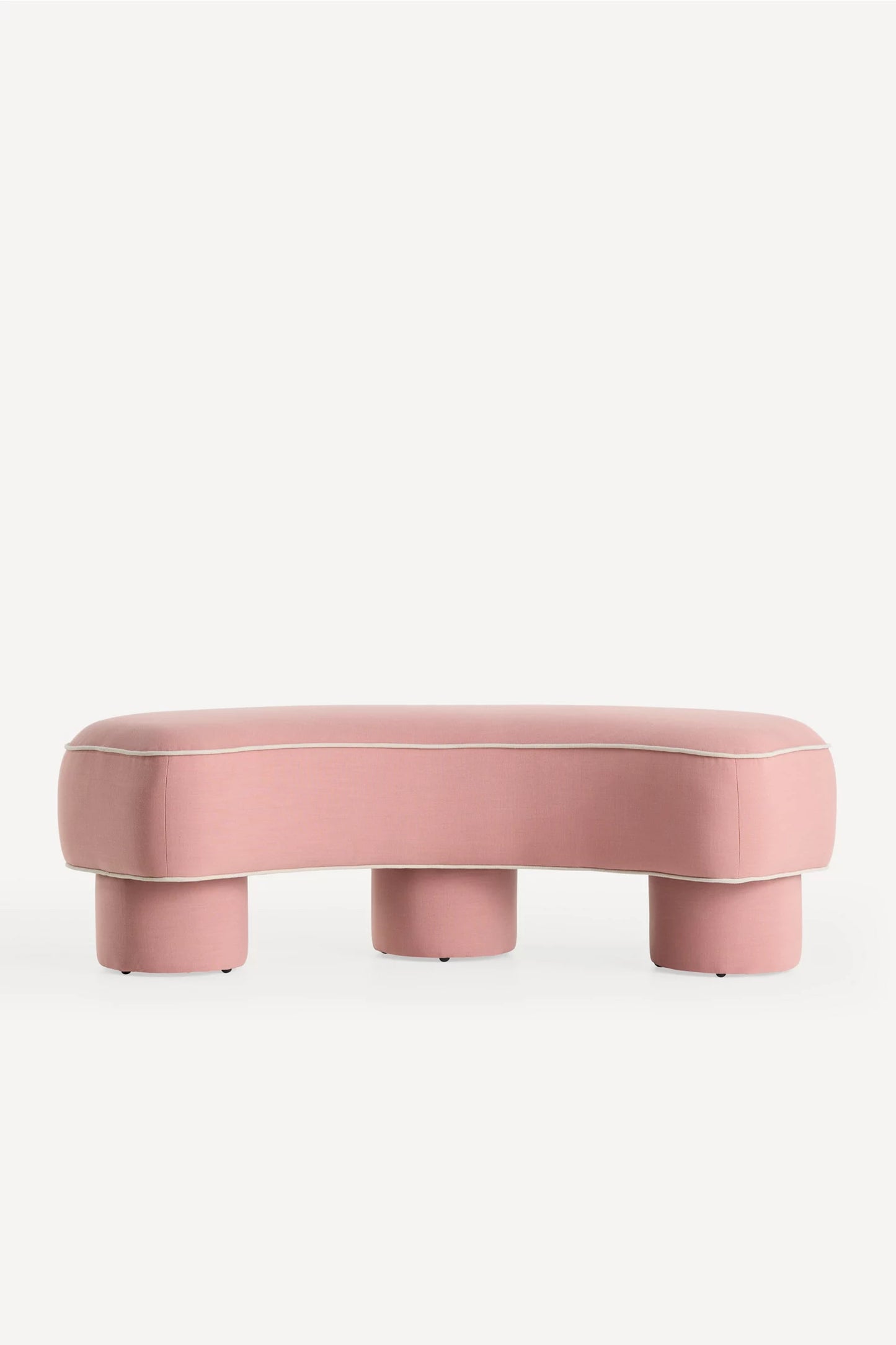 Modella Performance Linen Curved Bench Pink