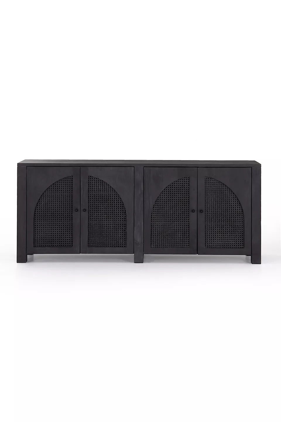 Arched Cane 78" Sideboard Black