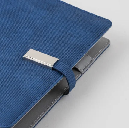 Textured Leatherite Cover Notebook with Metal Clasp Closure