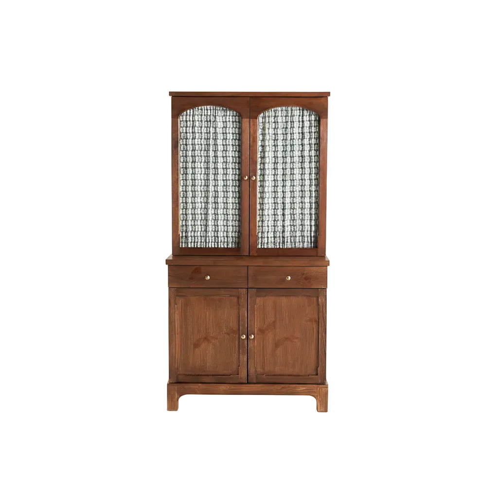 Whitney Curtain Wood Hutch Tobacco