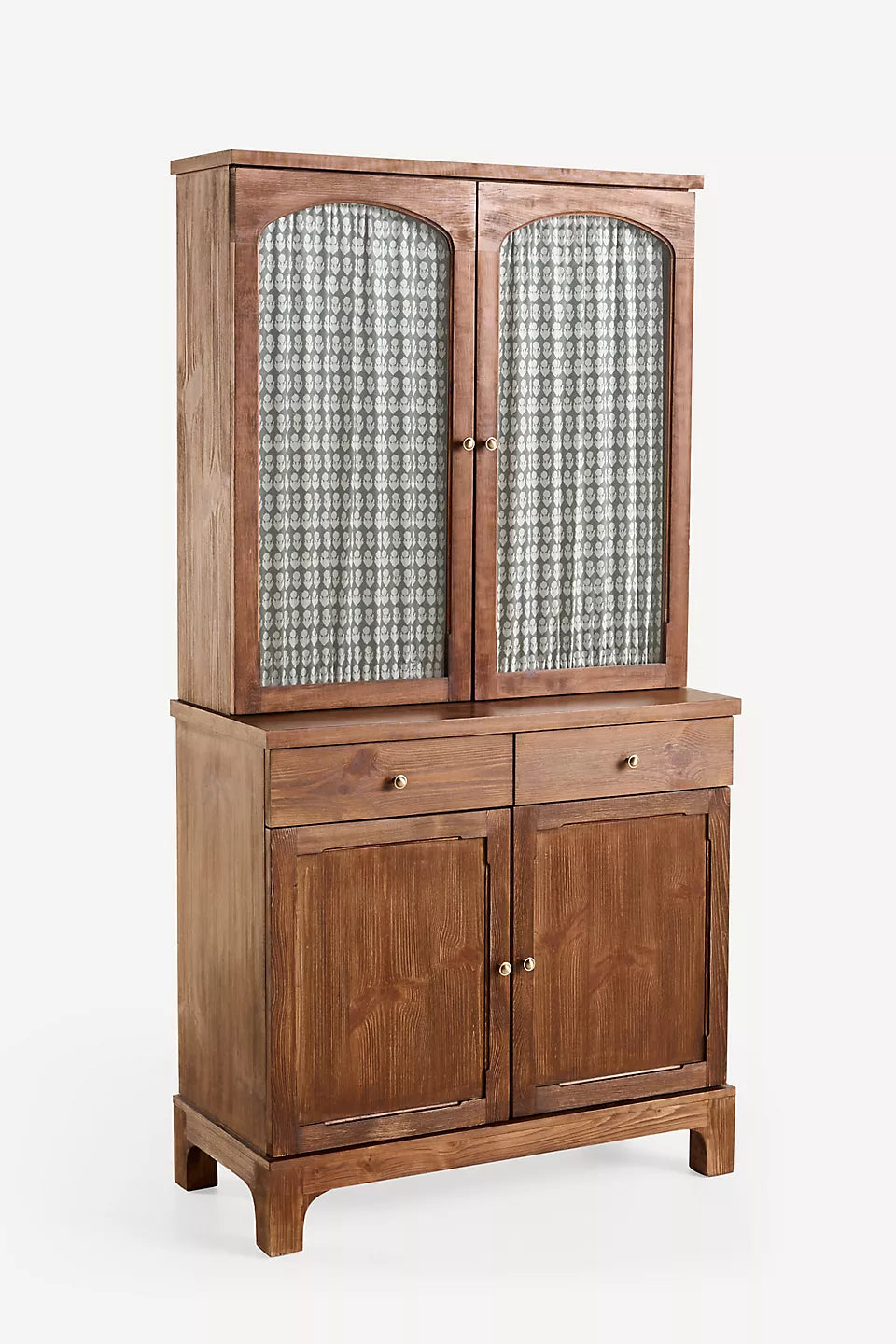Whitney Curtain Wood Hutch Tobacco
