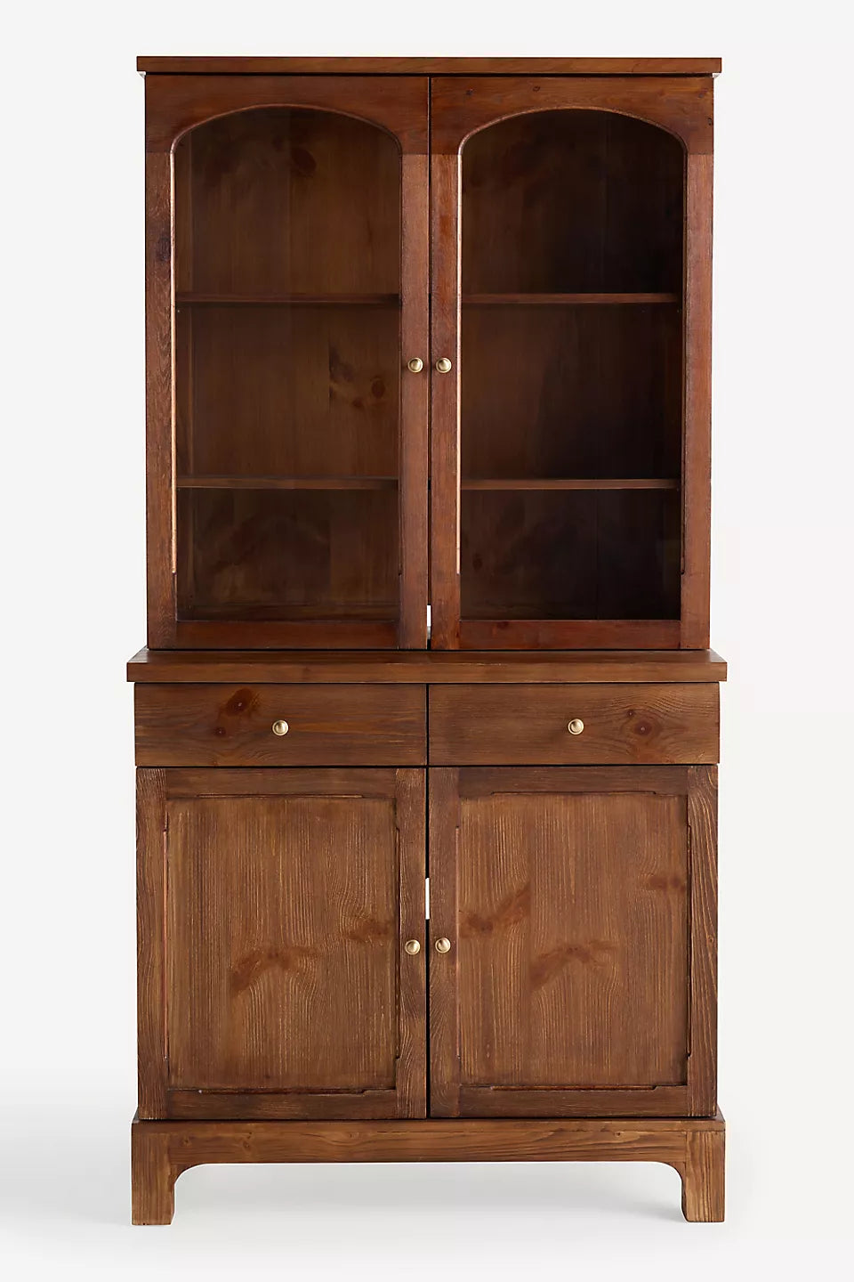 Whitney Curtain Wood Hutch Tobacco