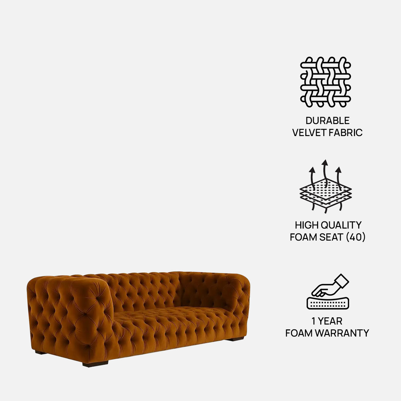 Serova Dual Tone White Brown 3 - Seater Leather Sofa