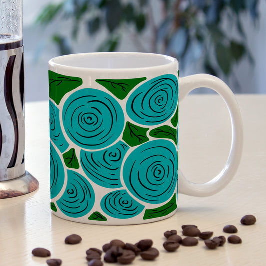 Turquoise Pinwheel coffee Mug