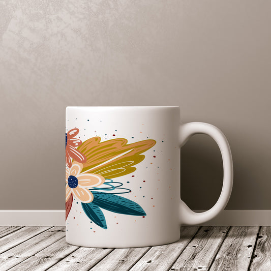 Floral Canvas Coffee Mug