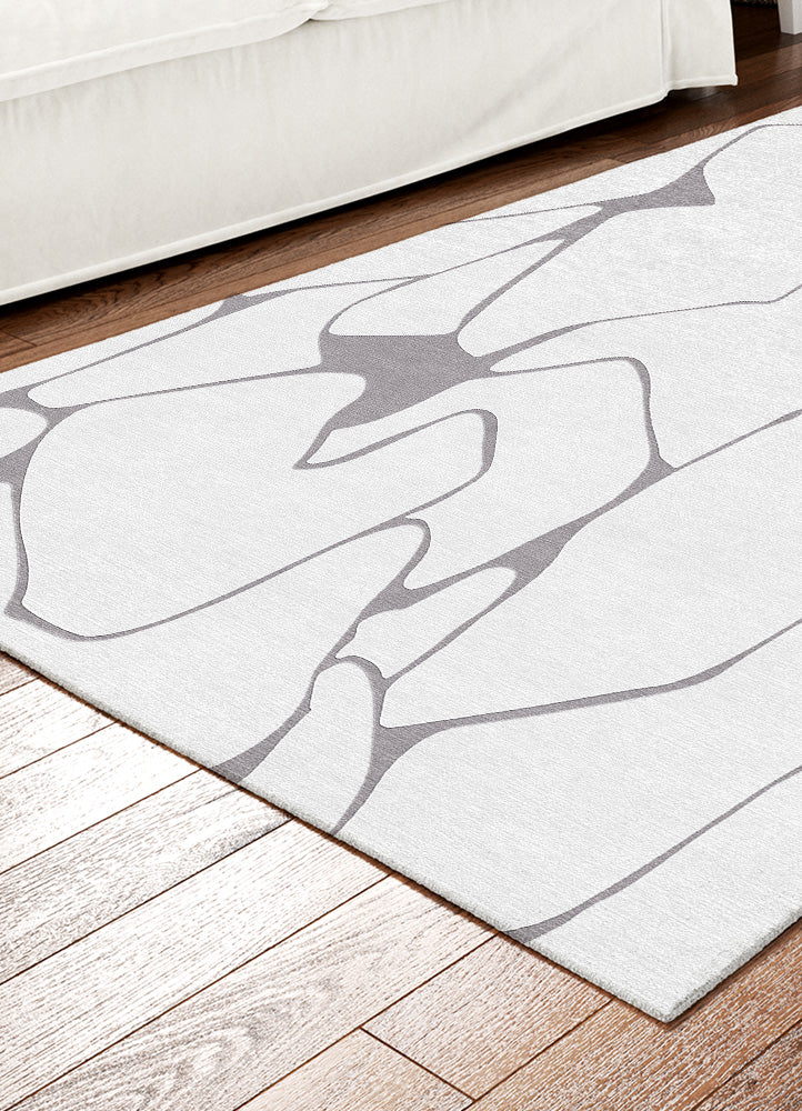 Monochrome Rug Pattern Trendy Monochrome Hand Tufted Wool Carpet – Nestroots
