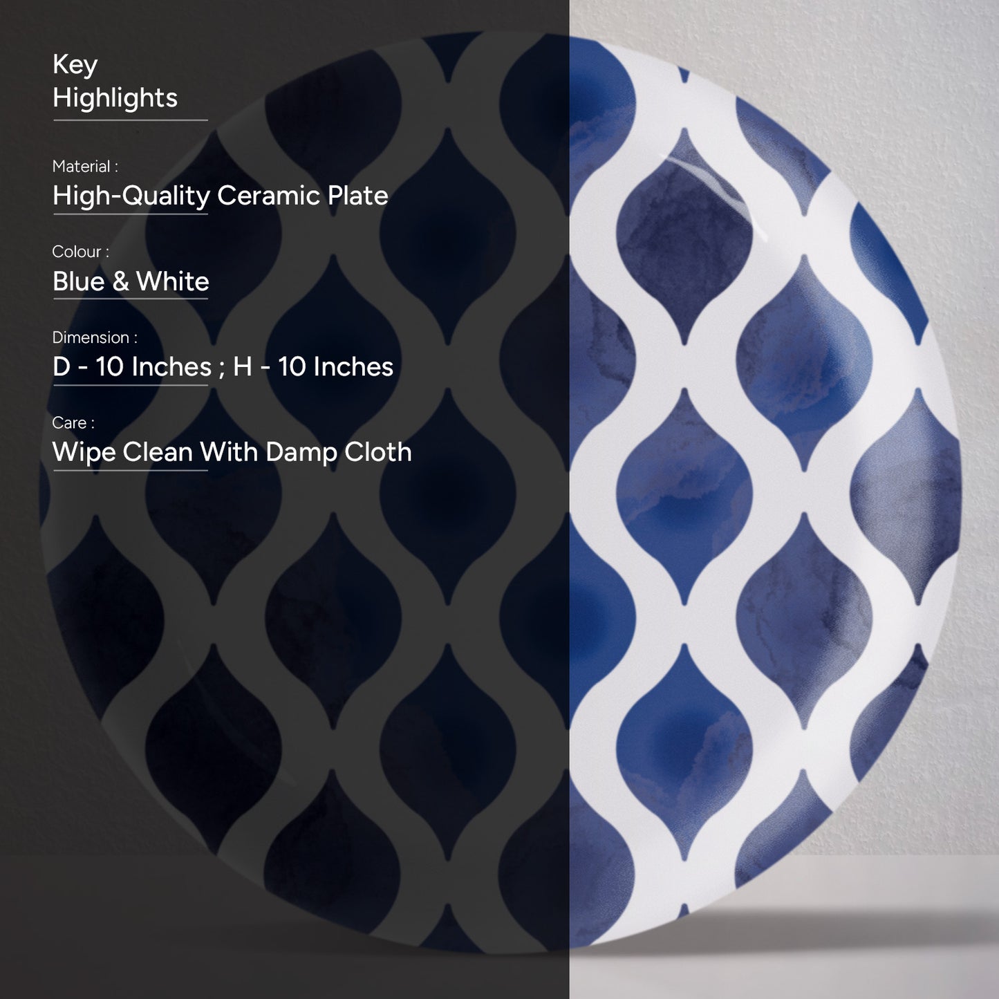 Indigo Dreamscape Wall Plate