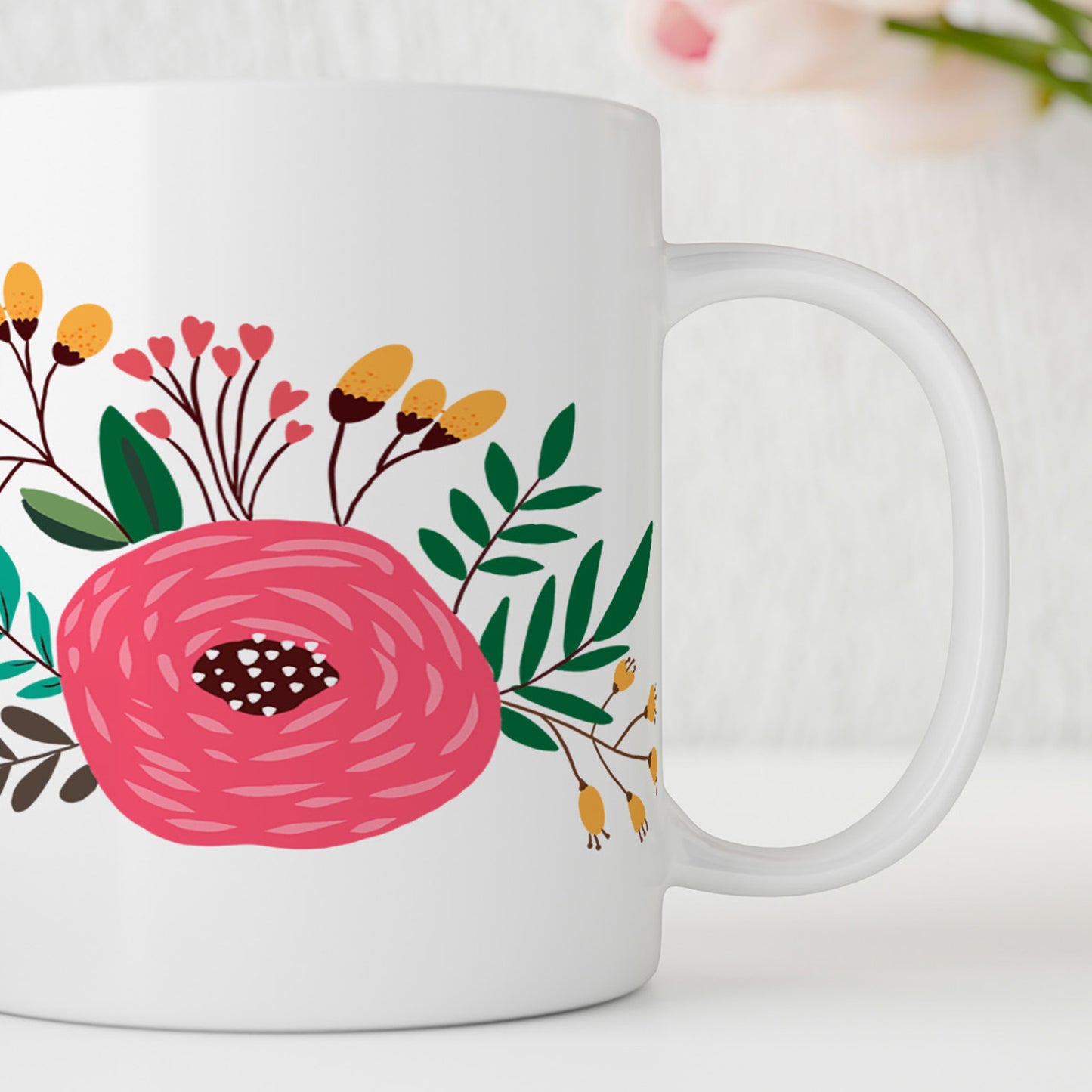 Floral Fusion Coffee Mug