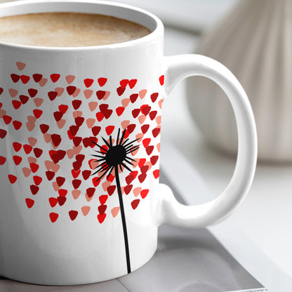 Heart Print Ceramic Coffee Mug