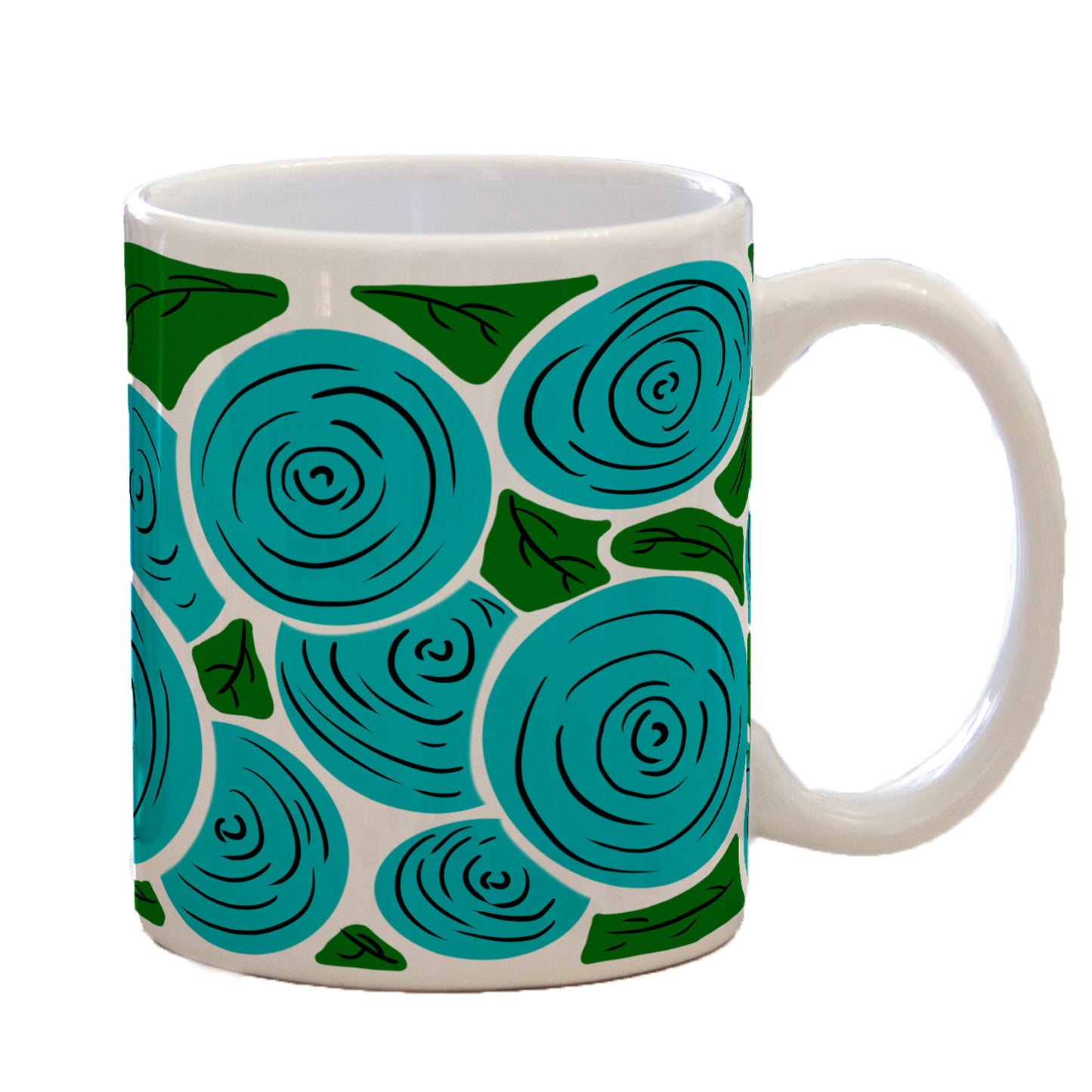 Turquoise Pinwheel coffee Mug