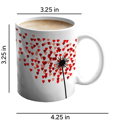 Heart Print Ceramic Coffee Mug
