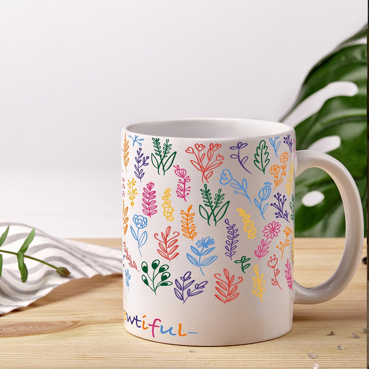 Blooming Coffee Mug: Life is Brewtiful