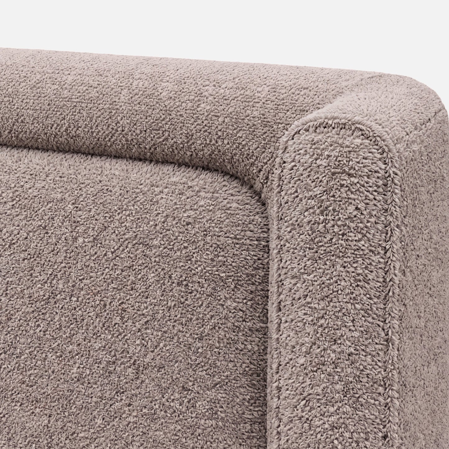 Misty Moon Boucle Kids Twin Bed with Hydraulic Storage in Light Grey
