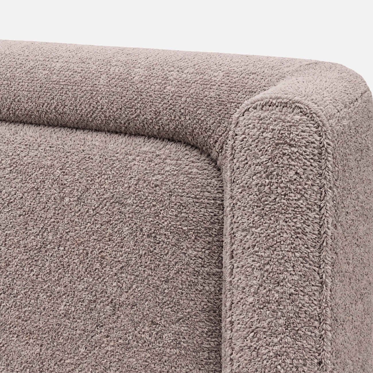 Misty Moon Boucle Kids Twin Bed with Hydraulic Storage in Light Grey