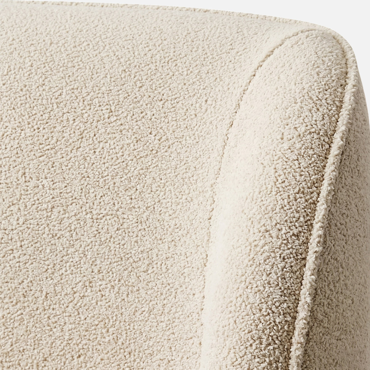 Baby Breeze Boucle Kids Twin Bed with Hydraulic Storage in Cream