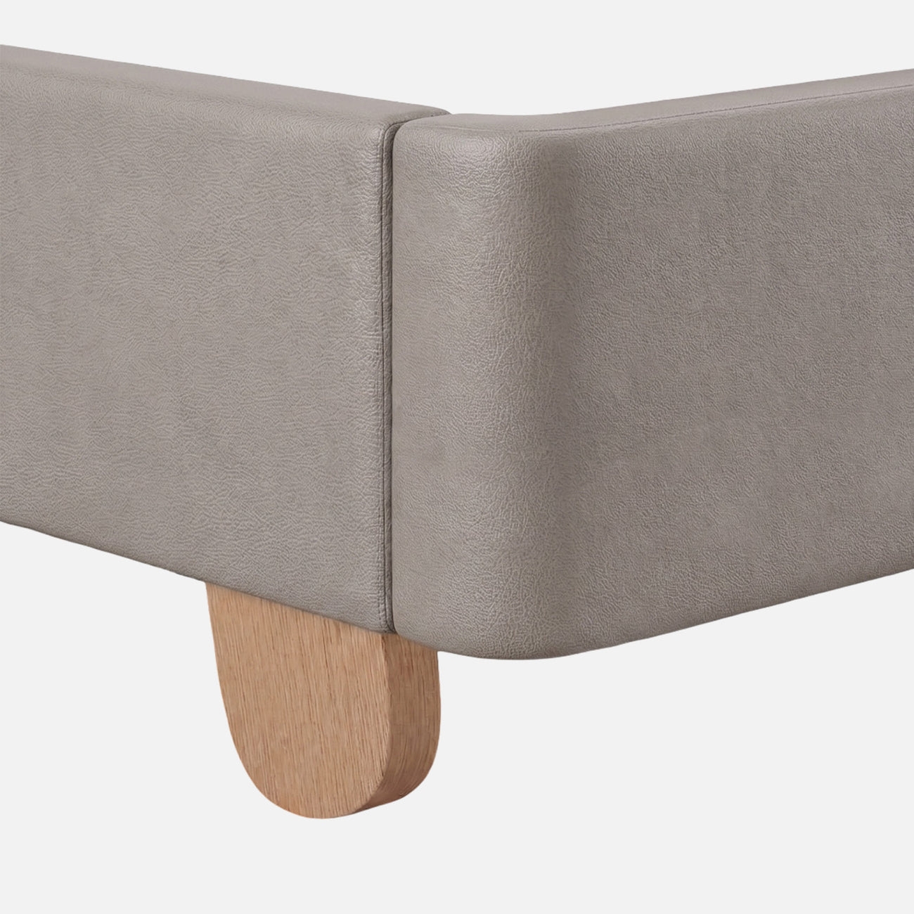 Caramel Arch Velvet Suede Kids Twin Bed with Hydraulic Storage in Grey