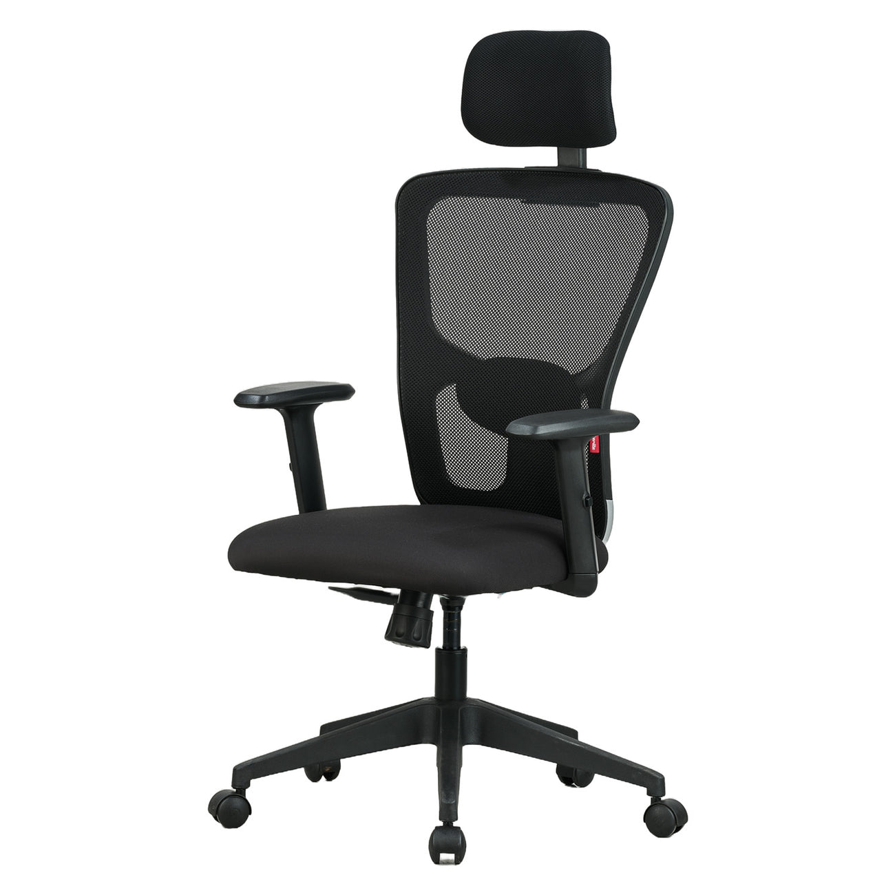 Astro High Back Mesh Chair with Padded Lumbar Support & Cushion Seat(Black)
