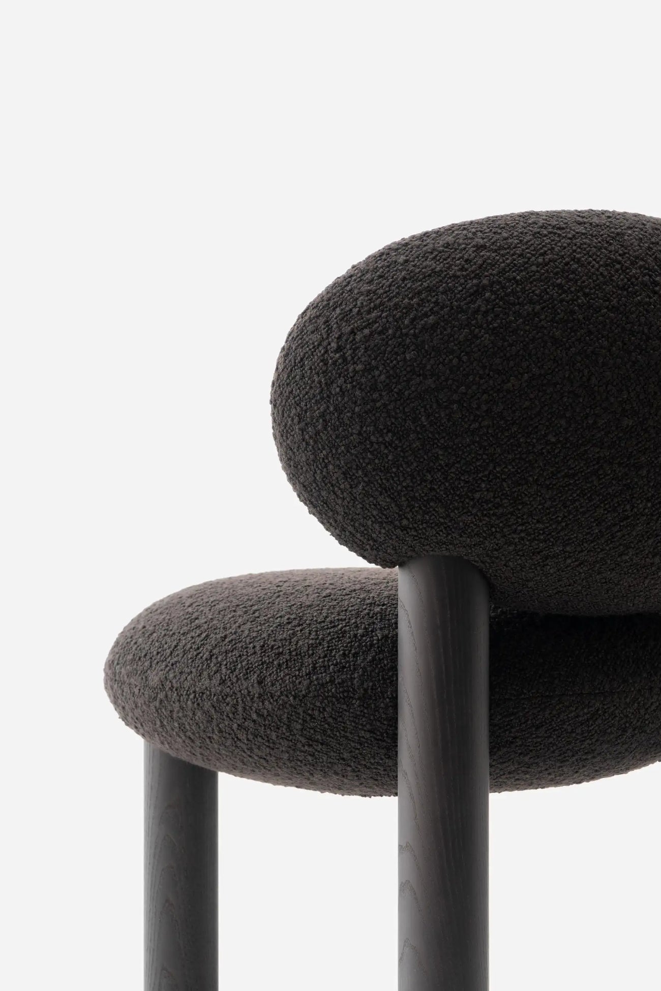 Modern Flock Counter Chair Black