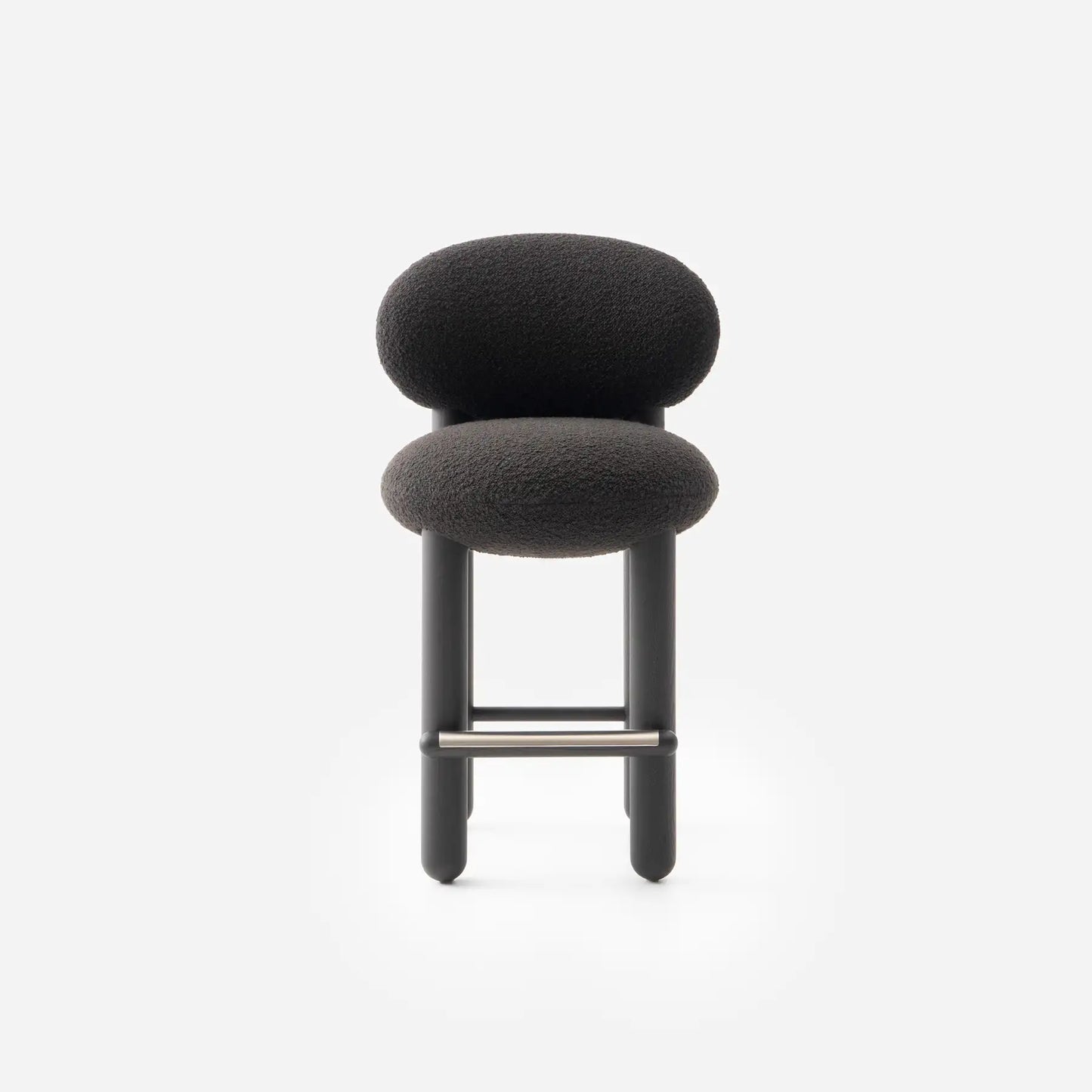 Modern Flock Counter Chair Black