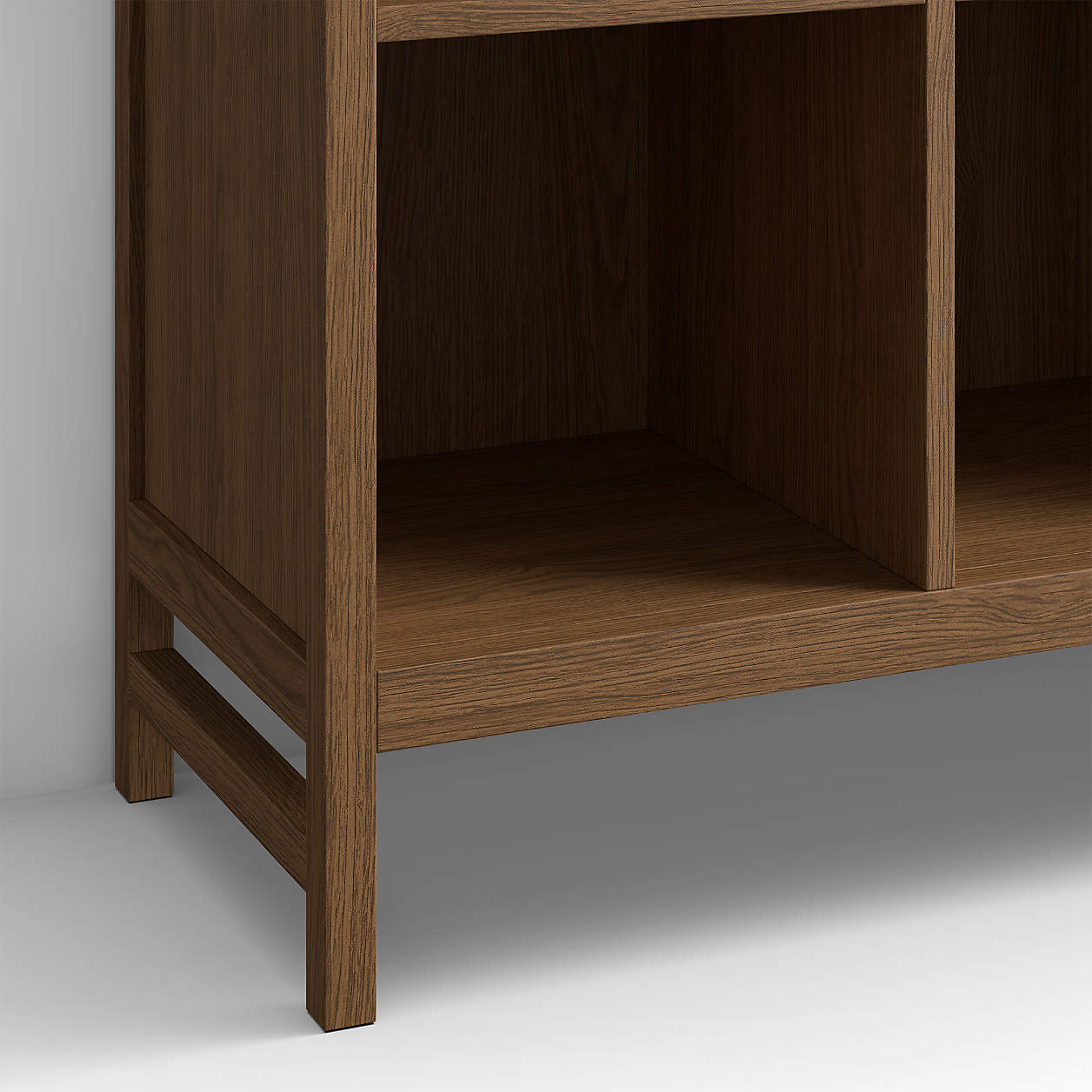Beau 40" Barley Brown Wood 6-Cube Kids Bookcase