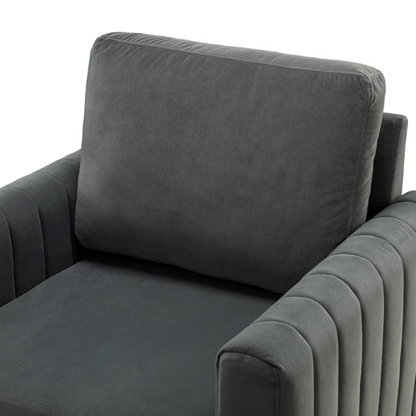 Best Online Luxurious Velvet Accent Chair Gold Grey Buy Now