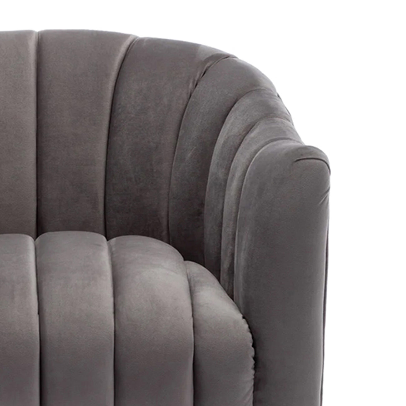 Best Velvet Stitch Lounge Chair Grey Online Best Price