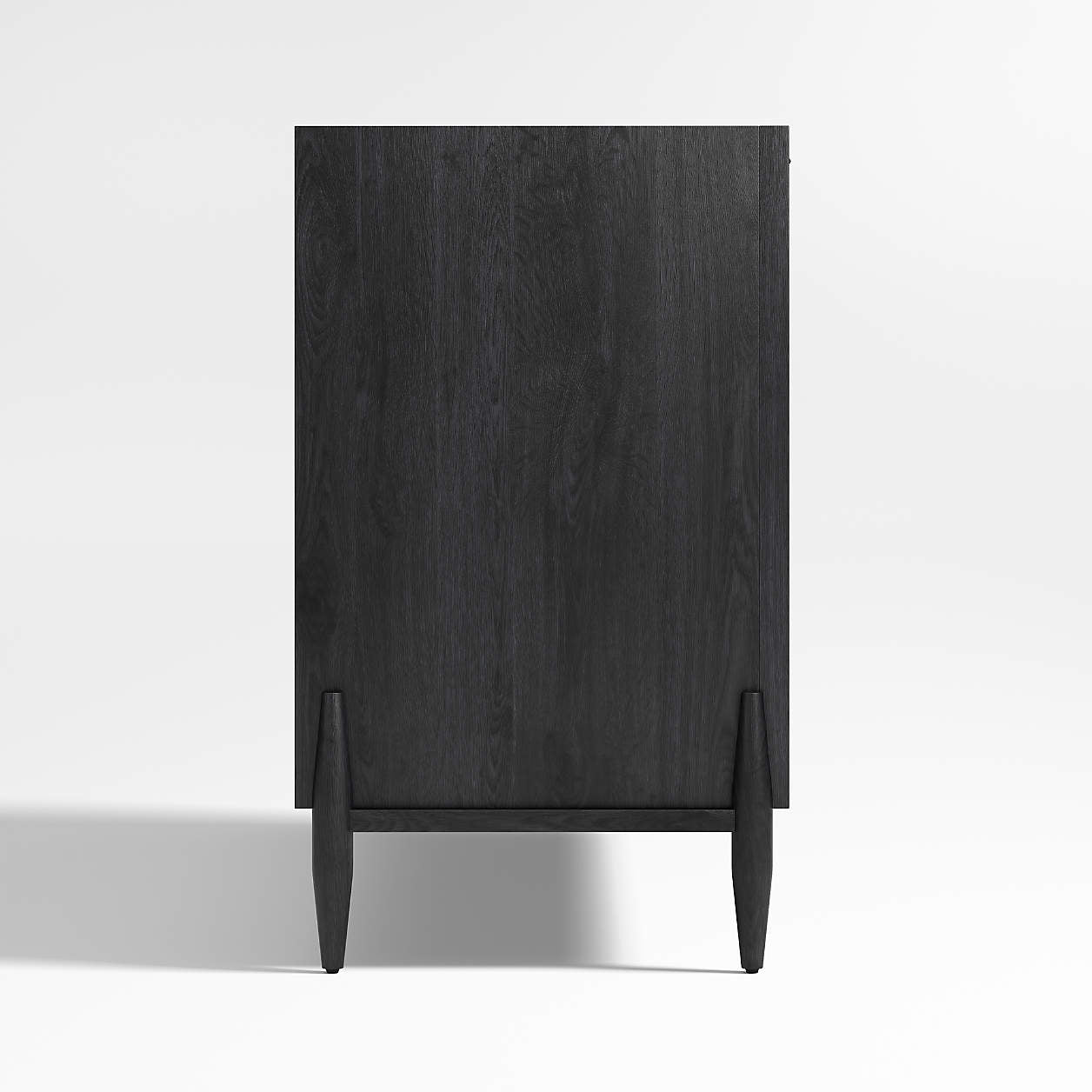 Bodie 54" Ebonized Black Wood Wide 8-Drawer Kids Dresser