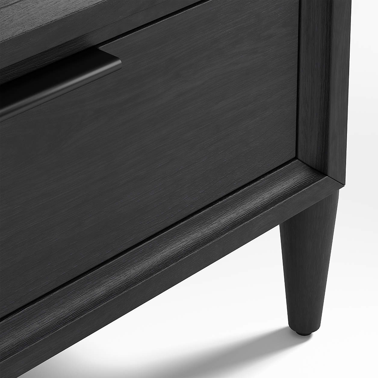 Bodie 20" Ebonized Black Wood Kids Nightstand with Drawer