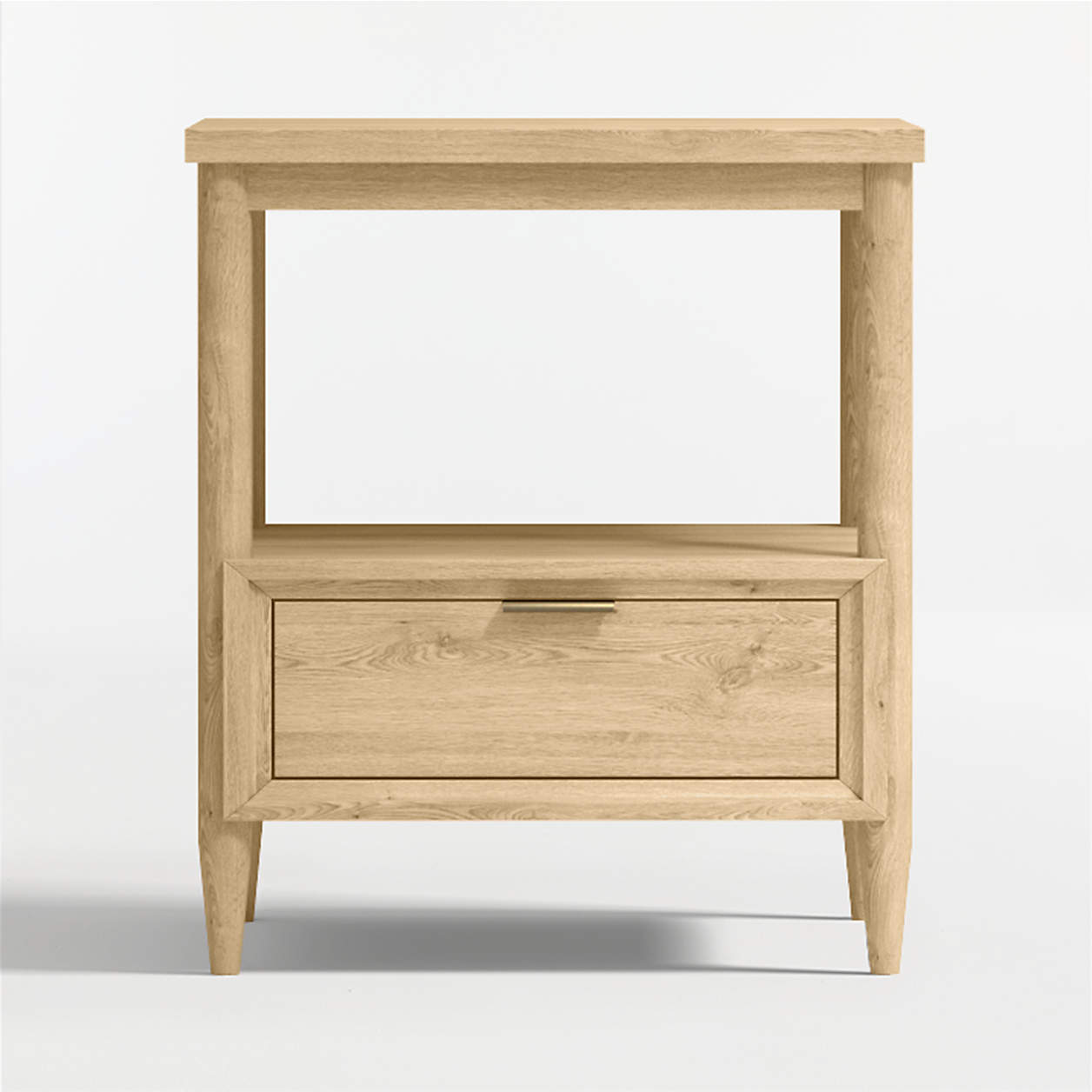 Bodie 20" Natural Oak Wood Kids Nightstand with Drawer