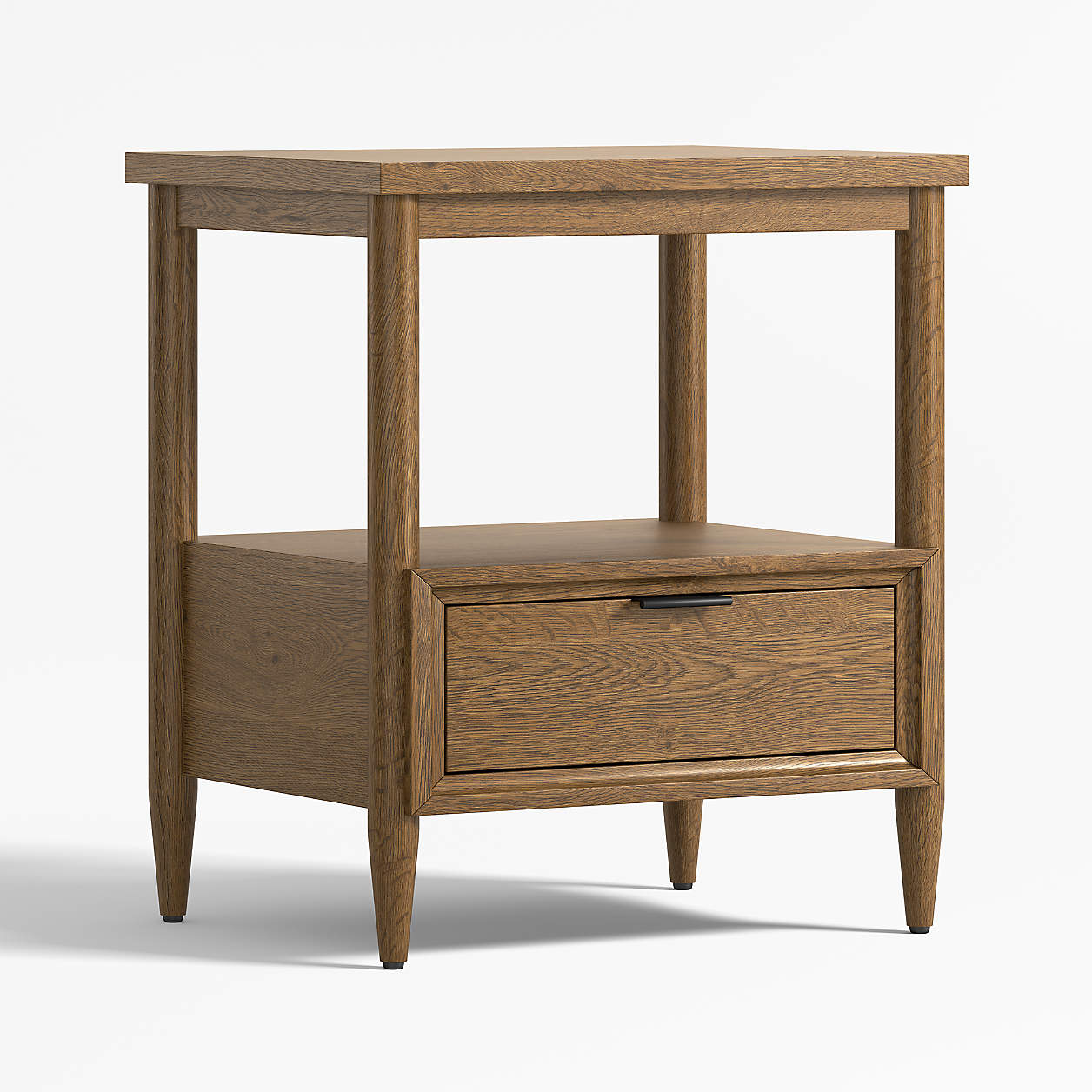 Bodie 20" Flax Brown Medium Wood Kids Nightstand with Drawer