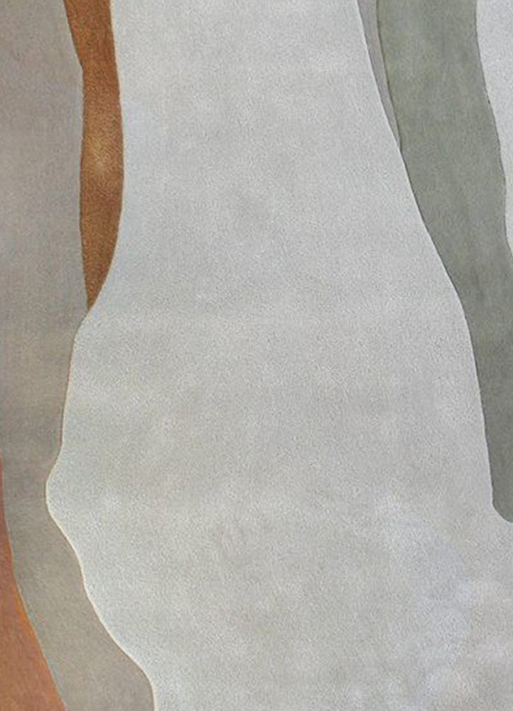 Buy Abstract Stroke Wool Botanical Silk & Wool Carpet Online