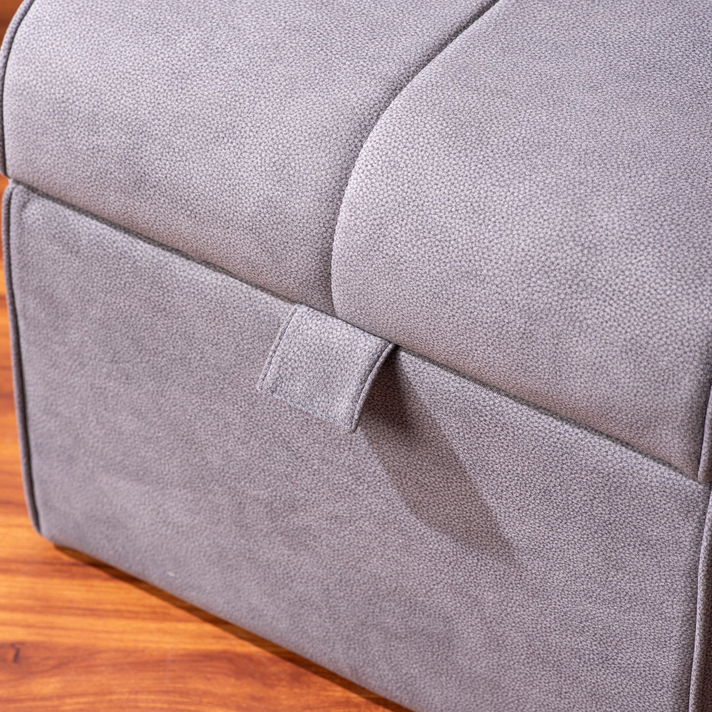 Buy Beige & Grey Storage Ottoman Set Of 2 Online Shop Now