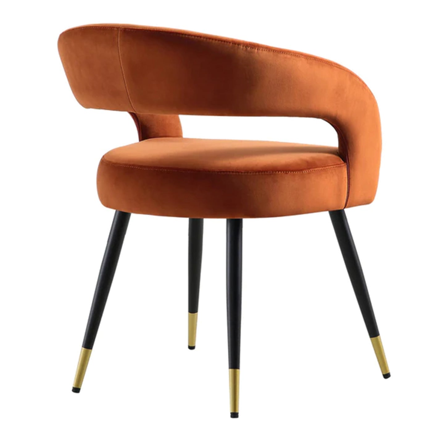 Buy Best Italian Renaissance Style Chair Velvet Orange Online Store