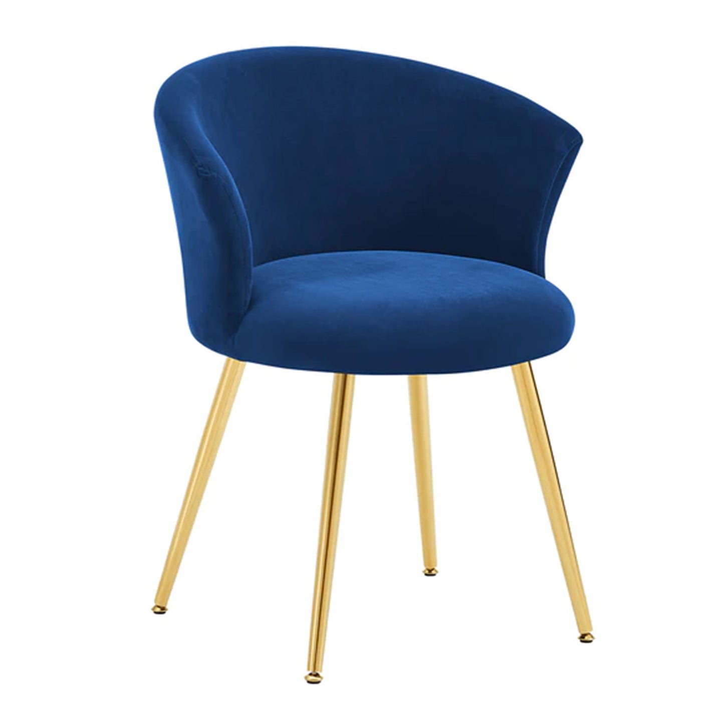 Buy Curvy Back Velvet Chair Cream Online Best Price