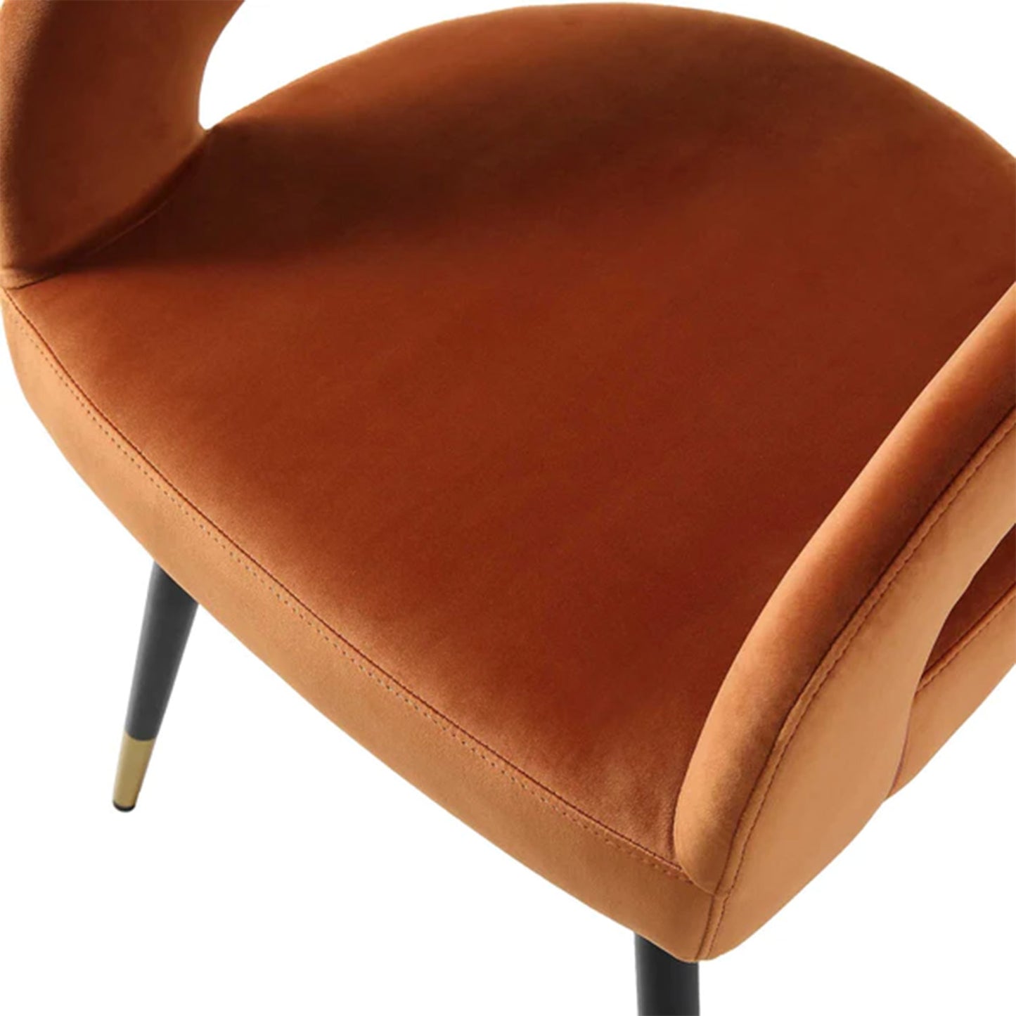 Buy Italian Renaissance Style Chair Velvet Orange Online Store