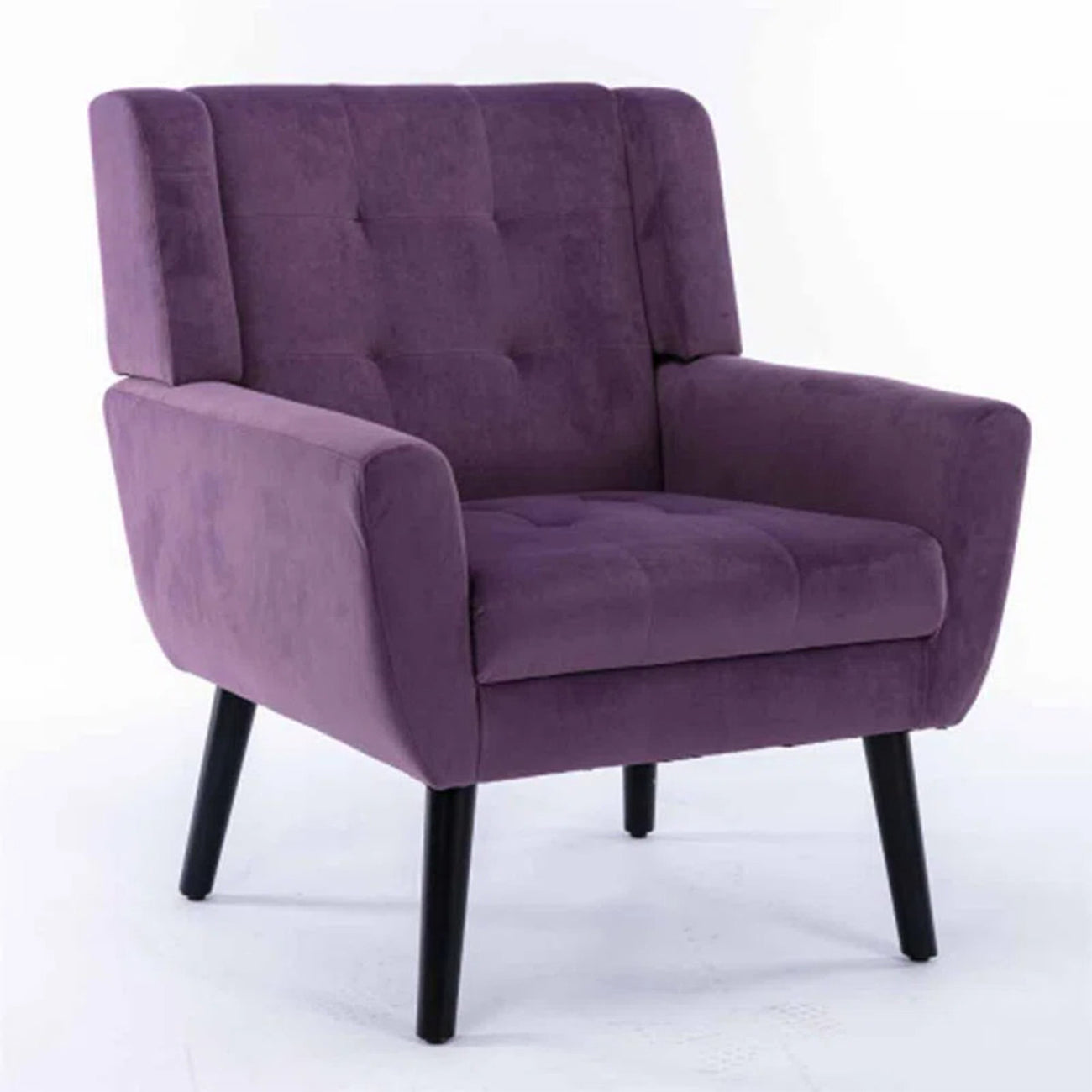 Buy Luxurious Double Cushion Velvet Chair Purple at Best Price