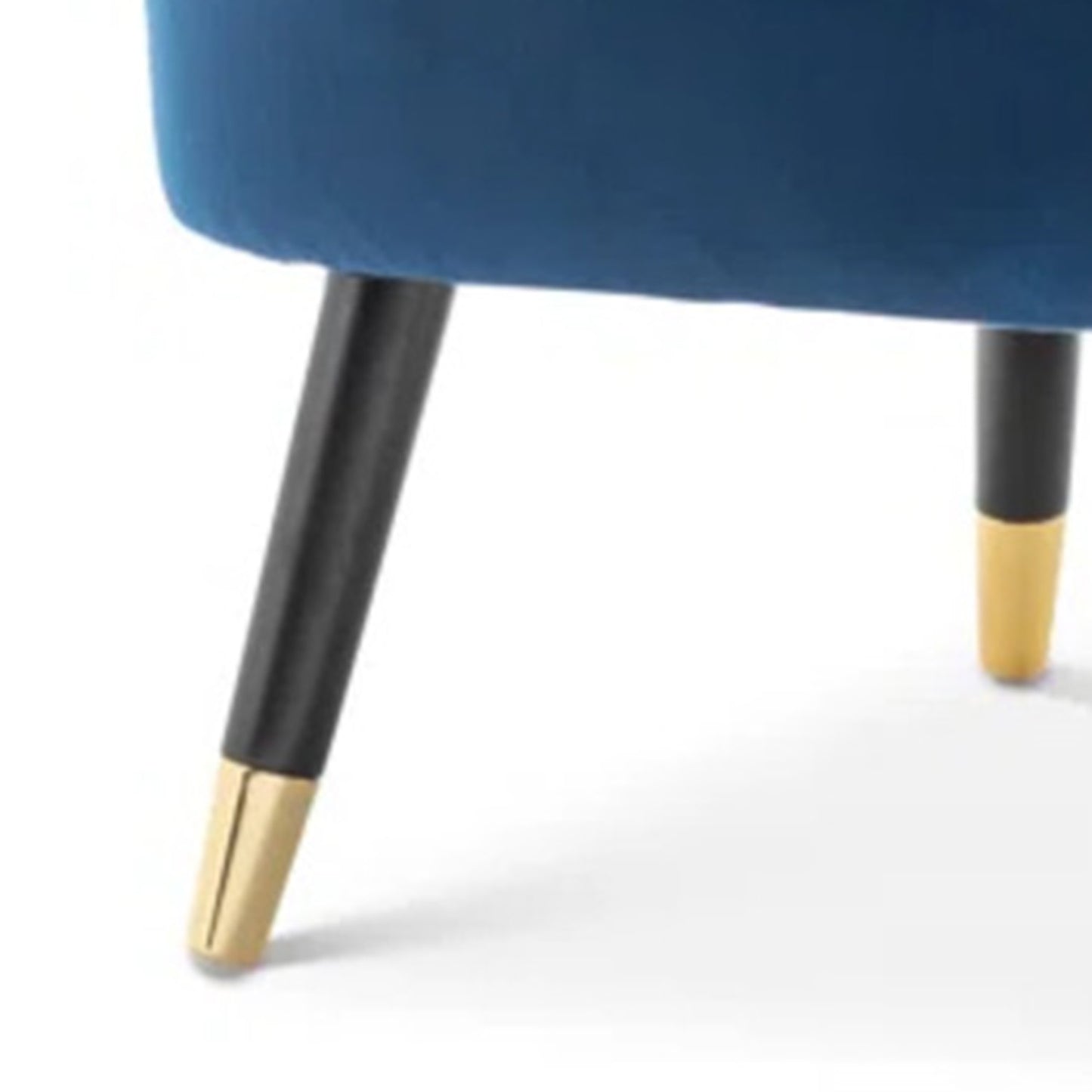 Online Store Velvet Barrel Chair With Ottoman Footrest Blue Best Price