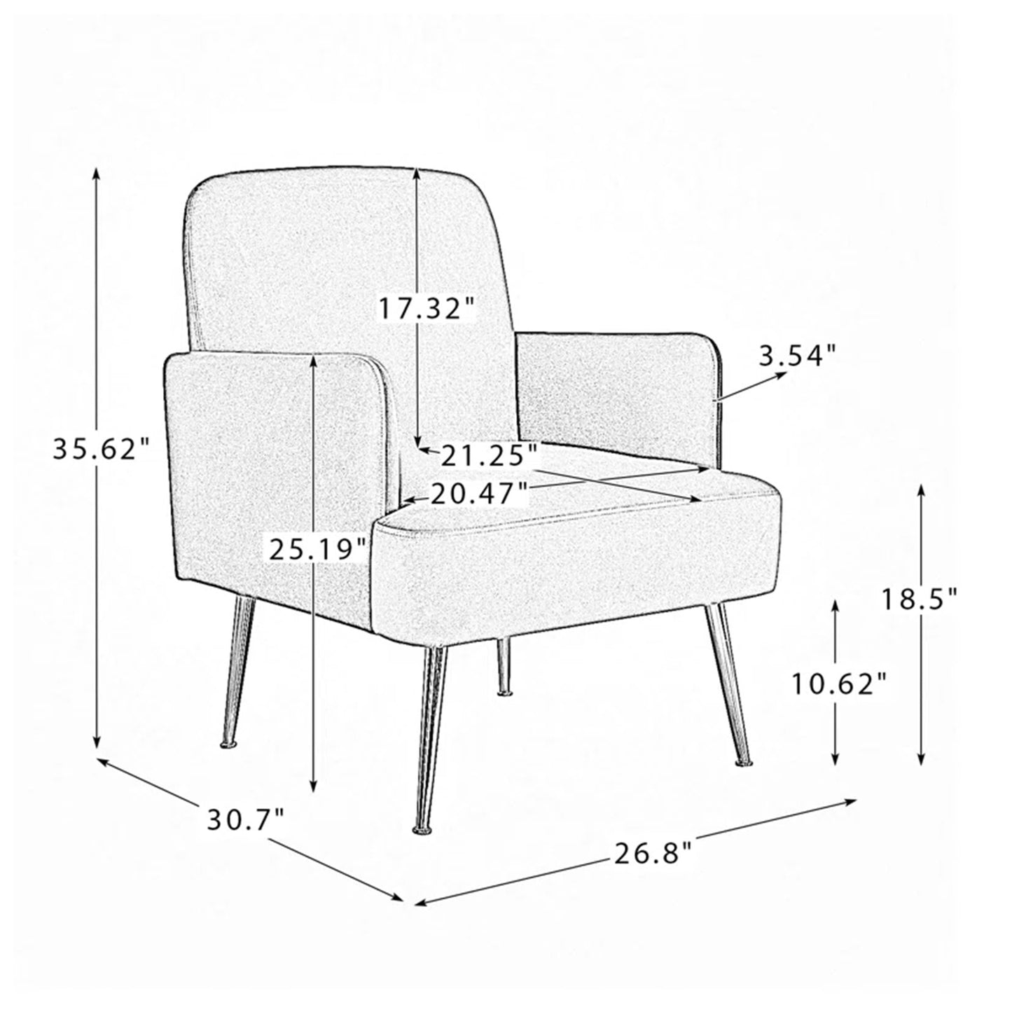 Buy Now Regal Gold Legs Chair Green Online