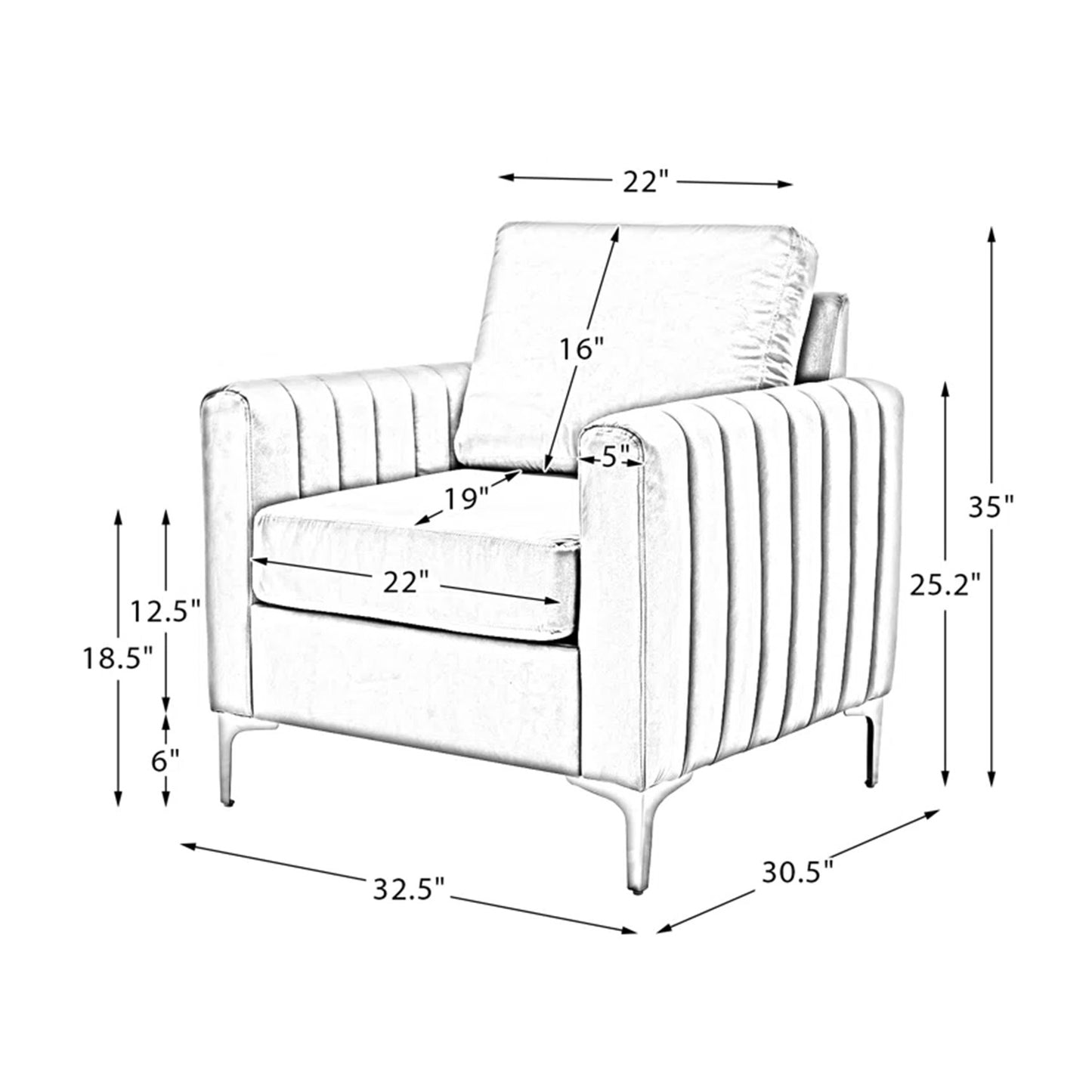 Buy Online Luxurious Velvet Accent Chair Best Price