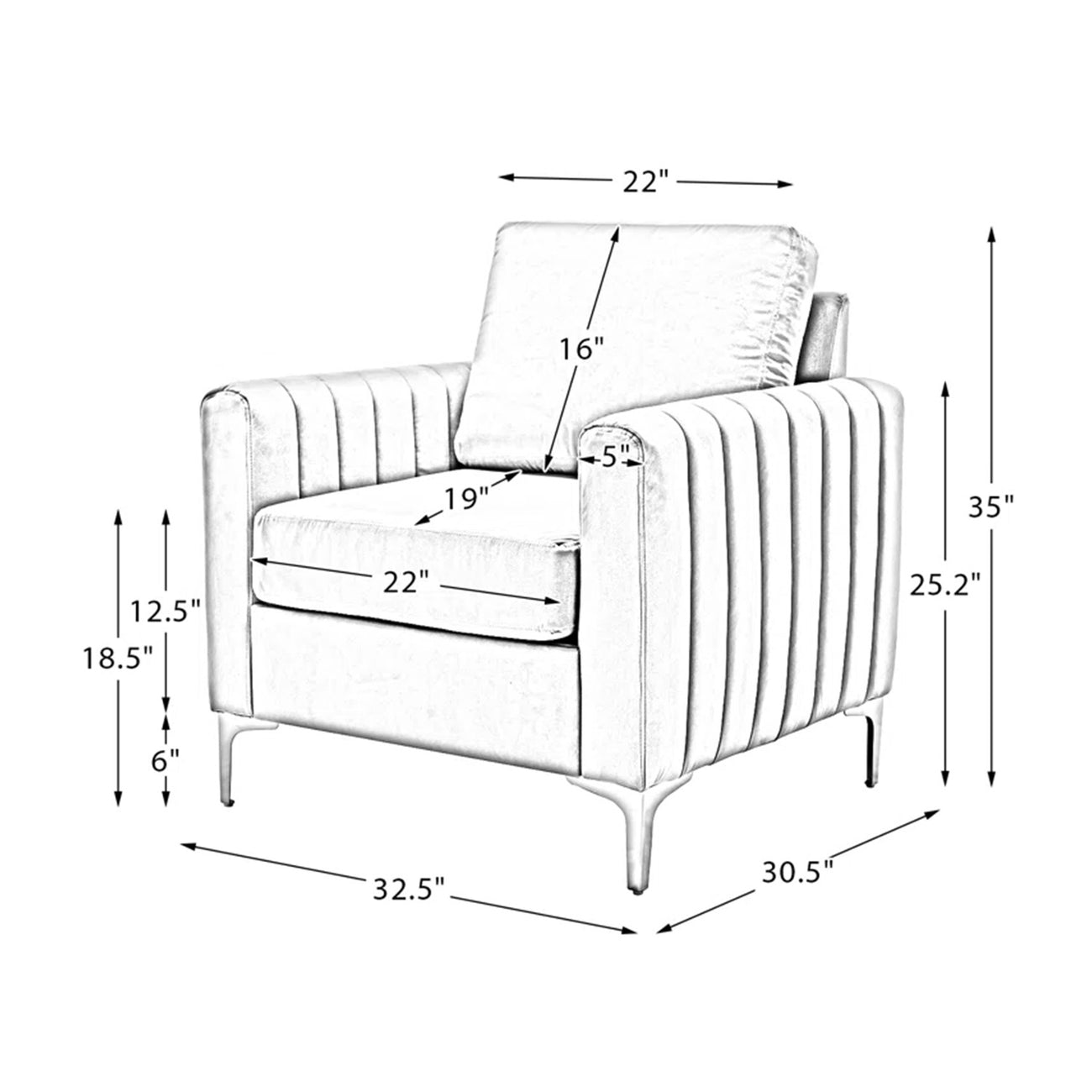 Buy Online Luxurious Velvet Accent Chair Best Price