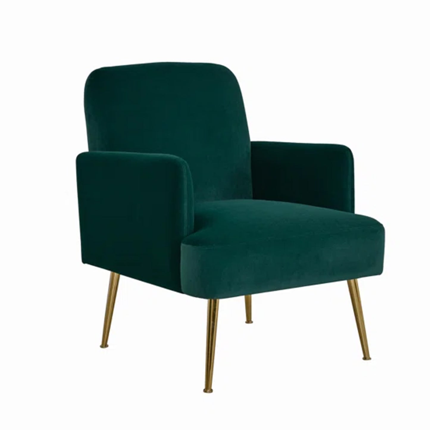 Buy Online Regal Gold Legs Velvet Accent Chair Green Store